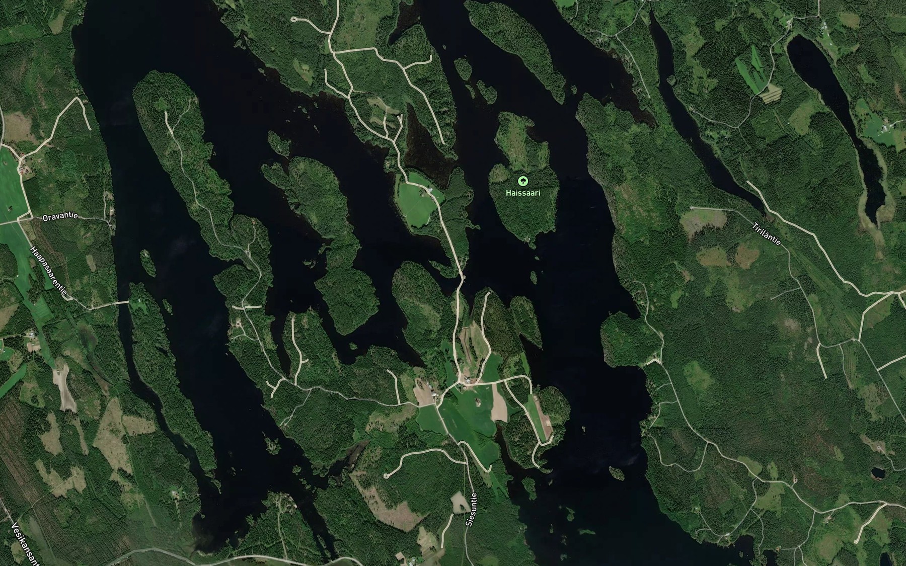 Satellite map of the Sikosalmi