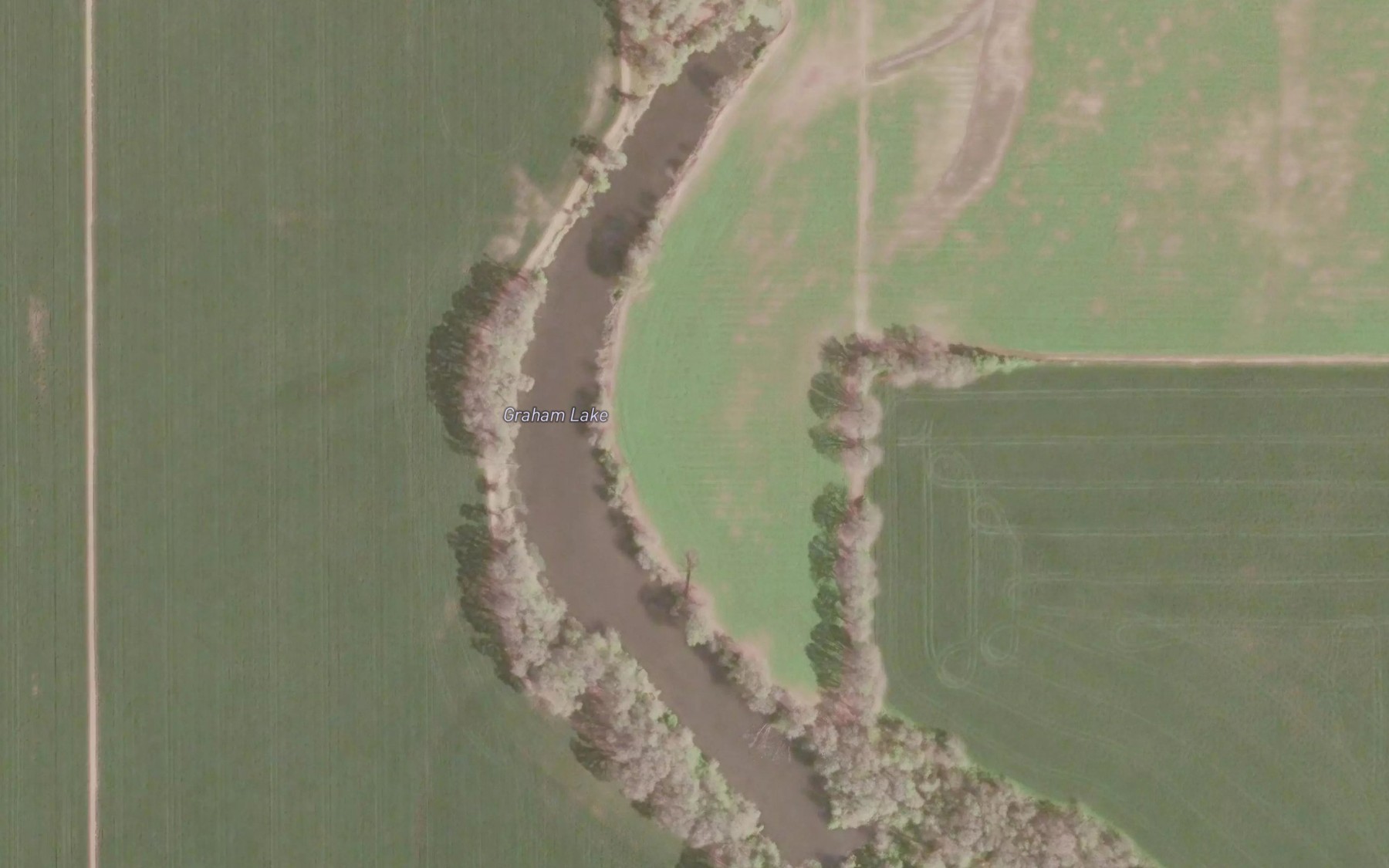 Satellite map of the Graham Lake