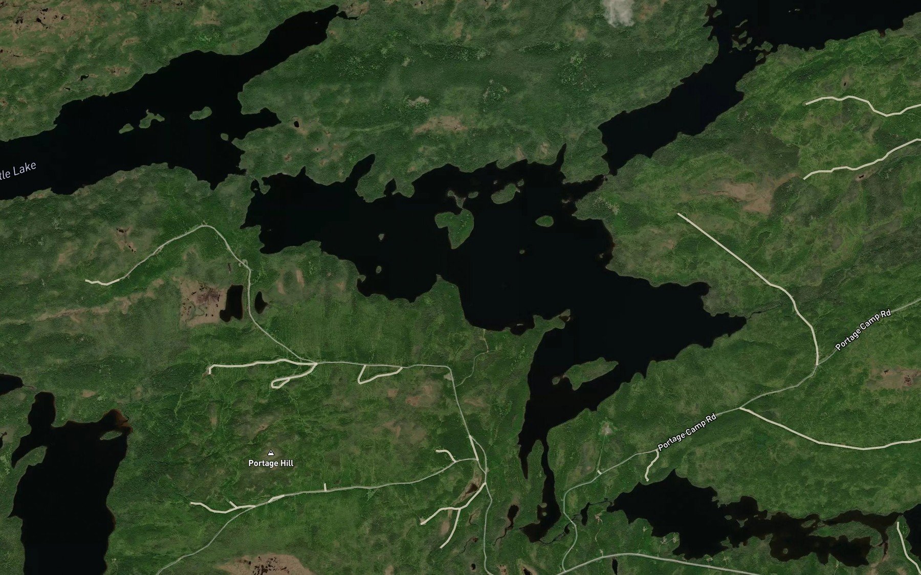 Satellite map of the Puddle Pond