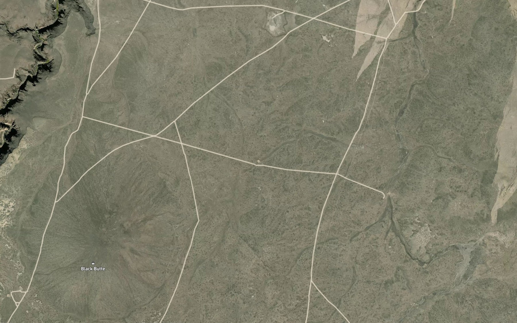 Satellite map of the East Black Butte Reservoir
