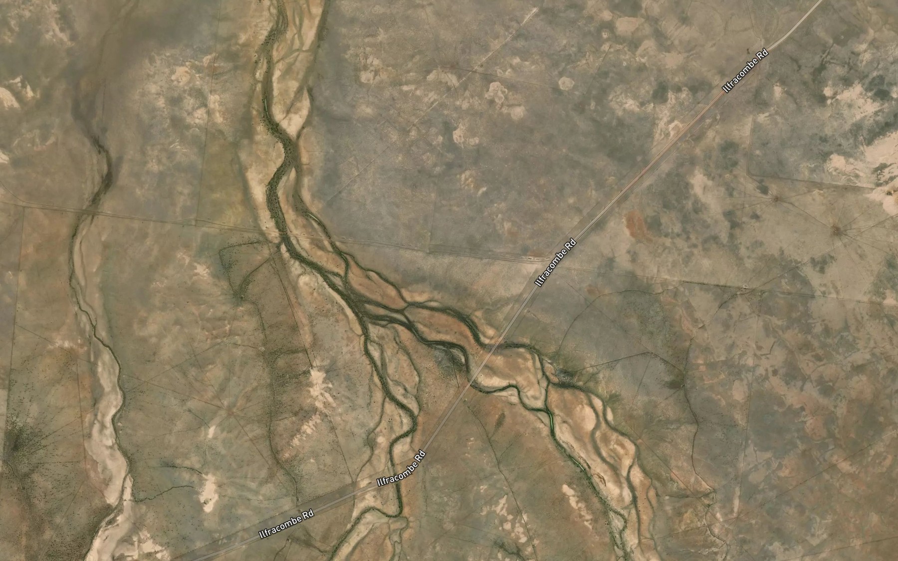 Satellite map of the Leichhardt Creek
