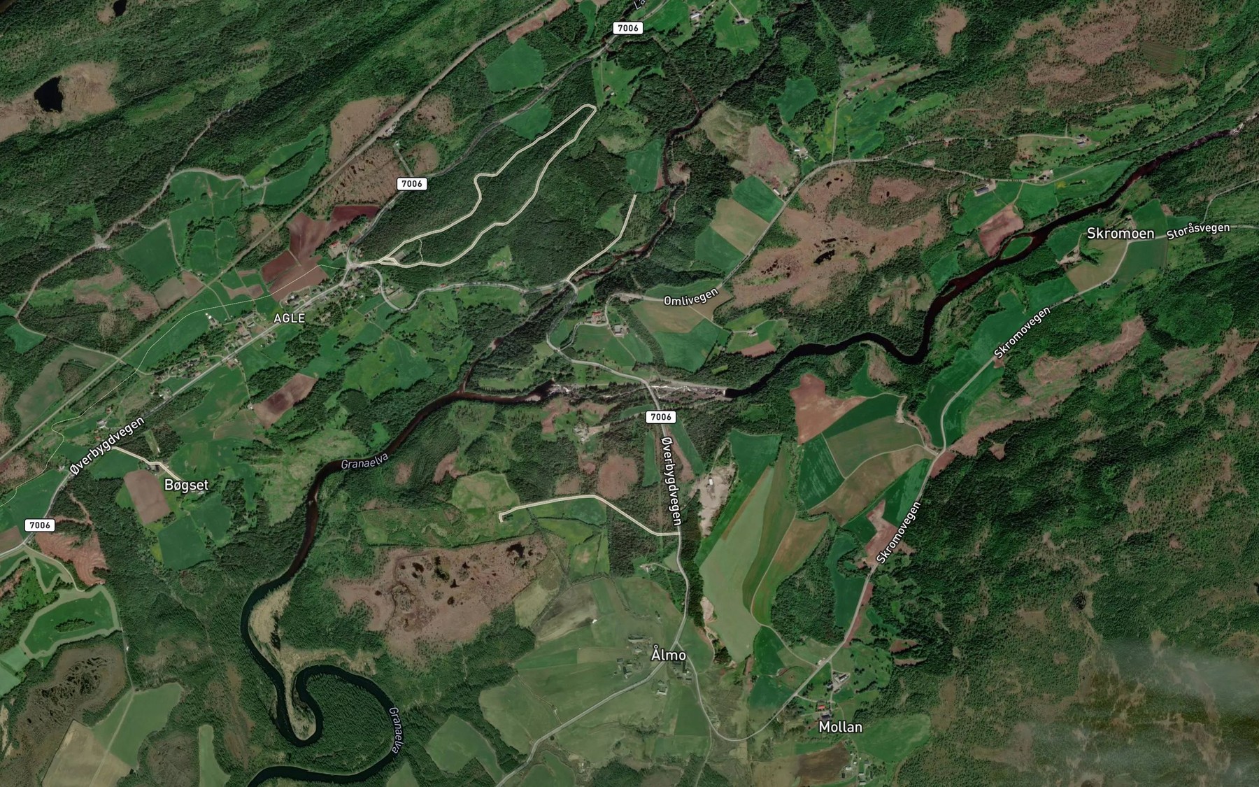 Satellite map of the Gravbrotfossen