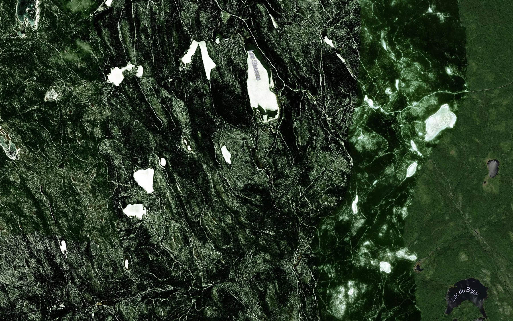 Satellite map of the Lac Lydia