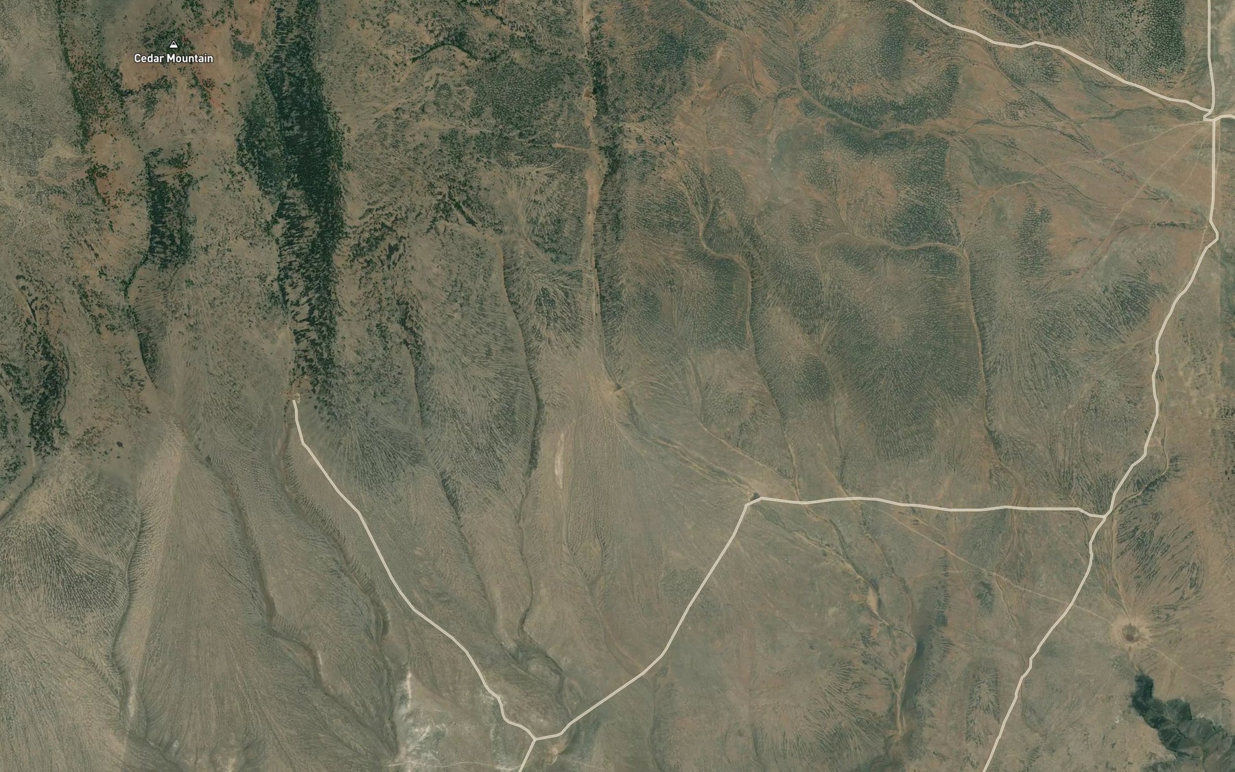 Satellite map of the Campground Reservoir