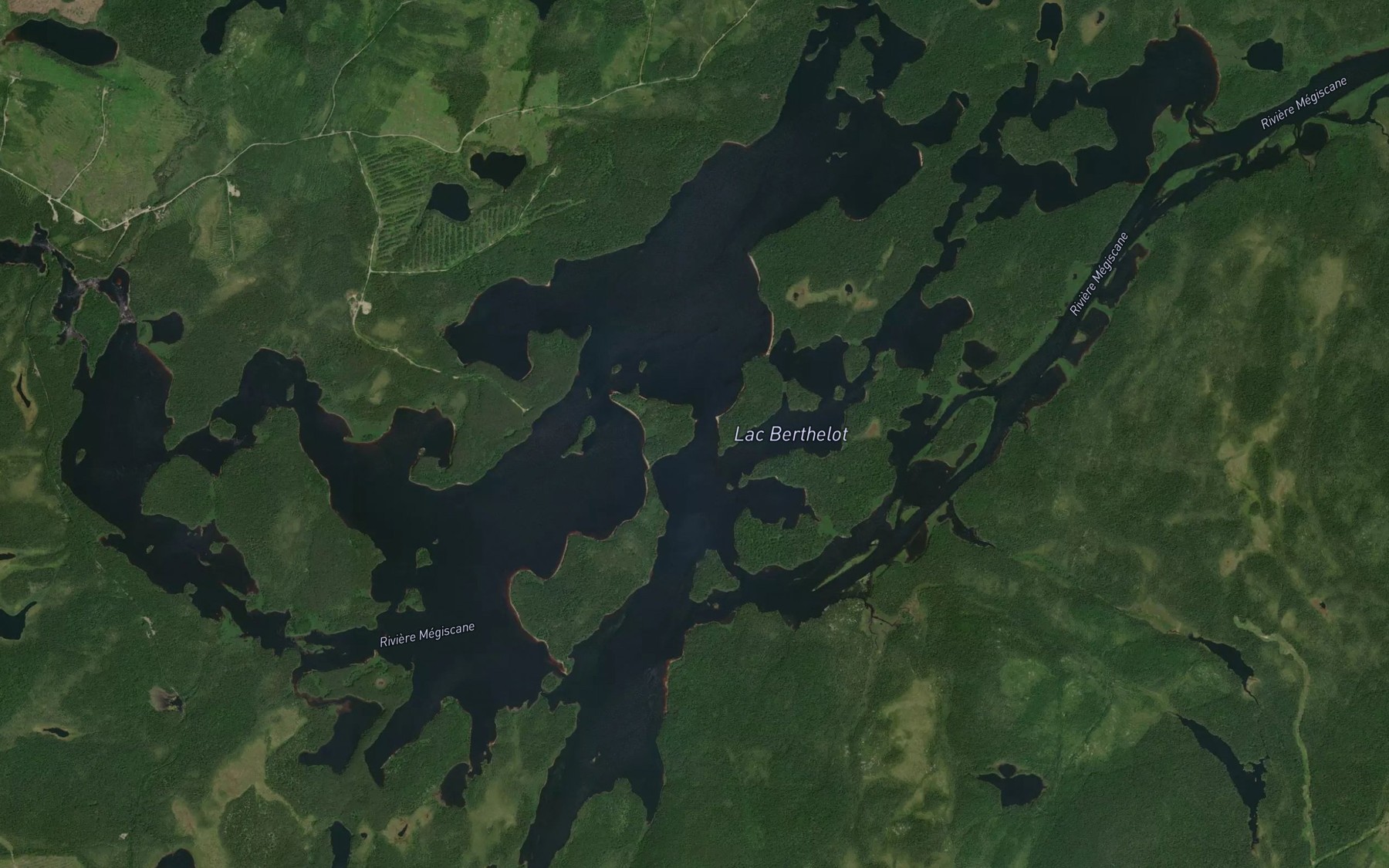 Satellite map of the Lac Berthelot