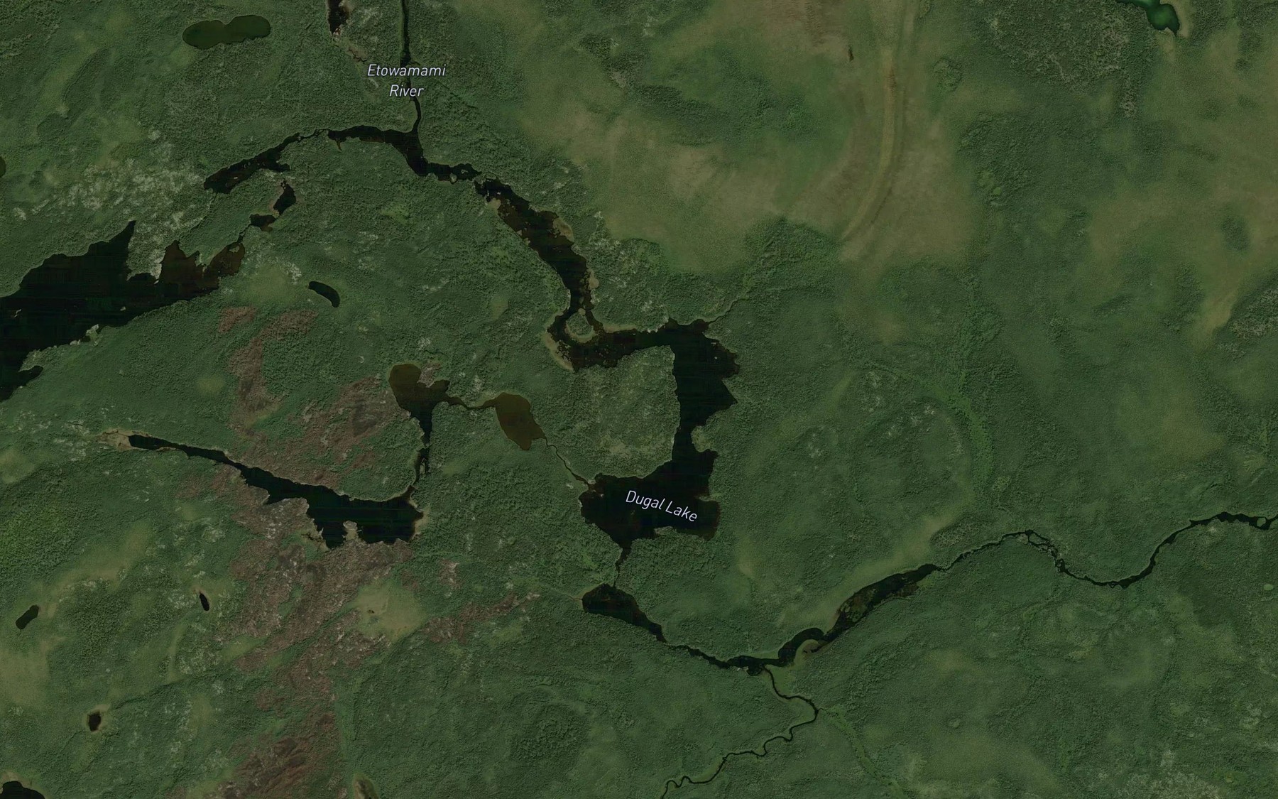 Satellite map of the Dugal Lake