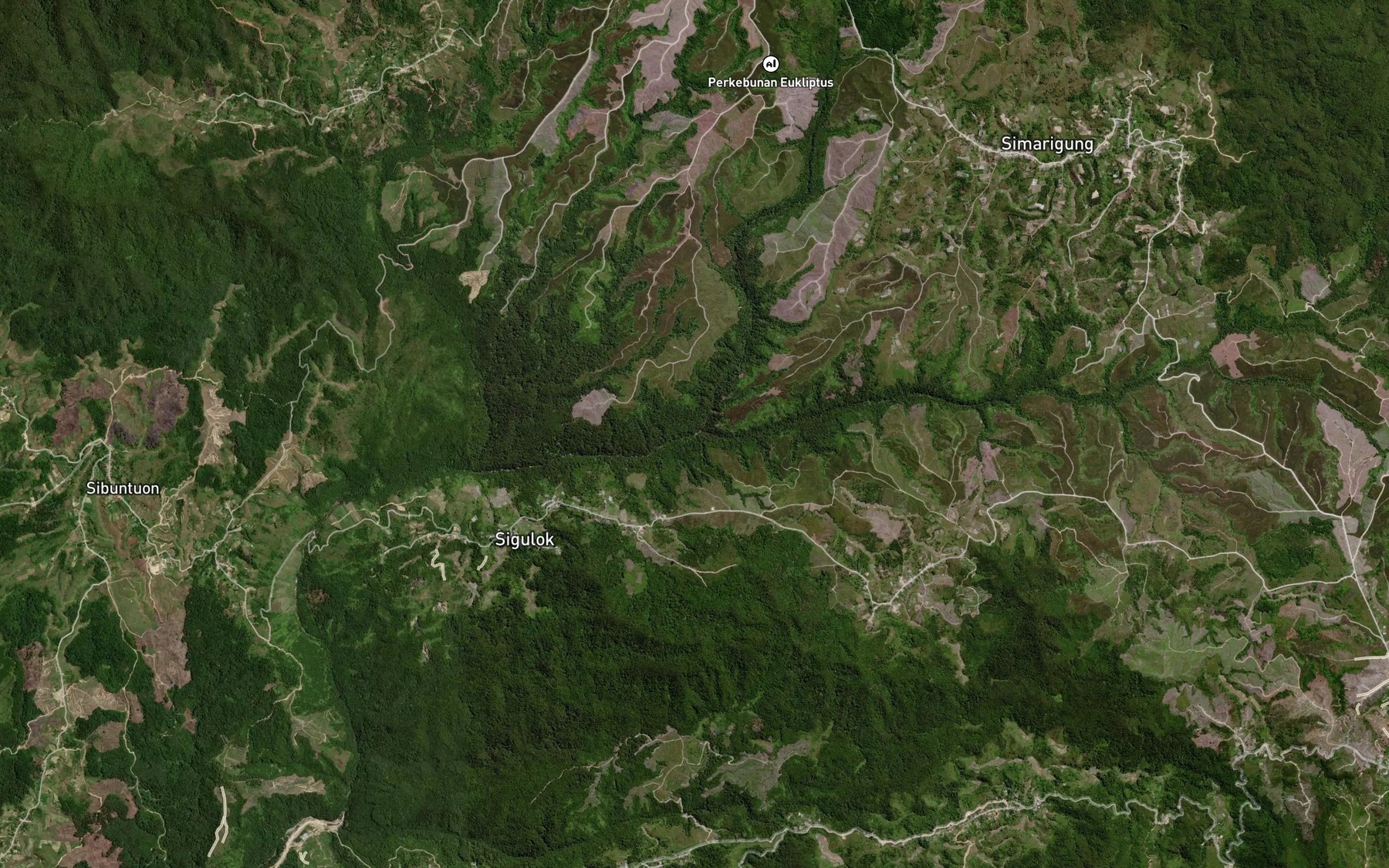 Satellite map of the Air Bulu