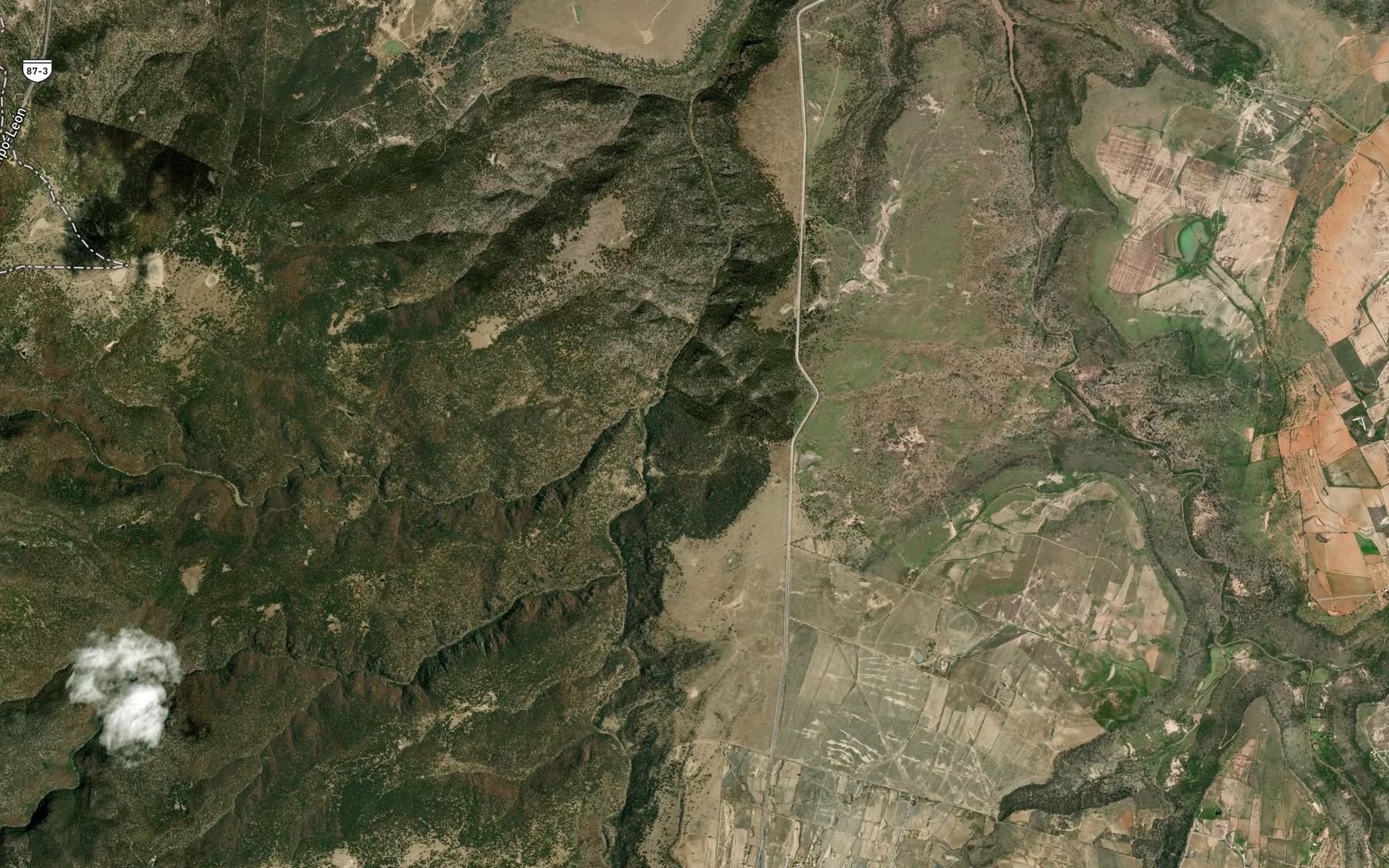 Satellite map of the Rio Grande