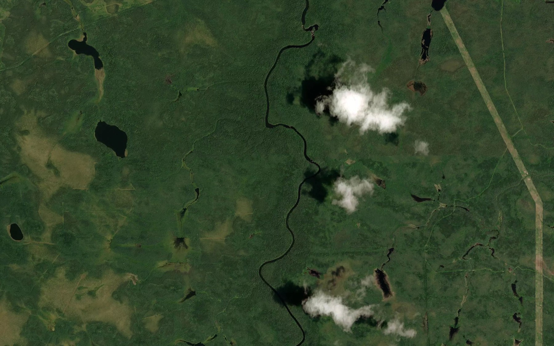 Satellite map of the Tributary Creek