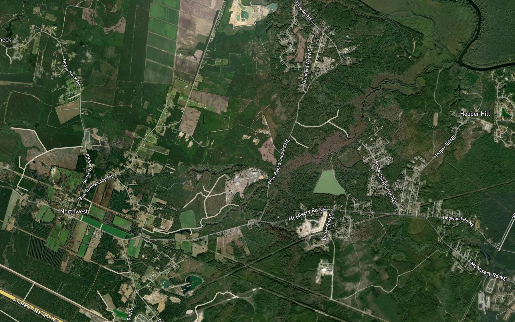 Satellite map of the Skipper Hill Branch