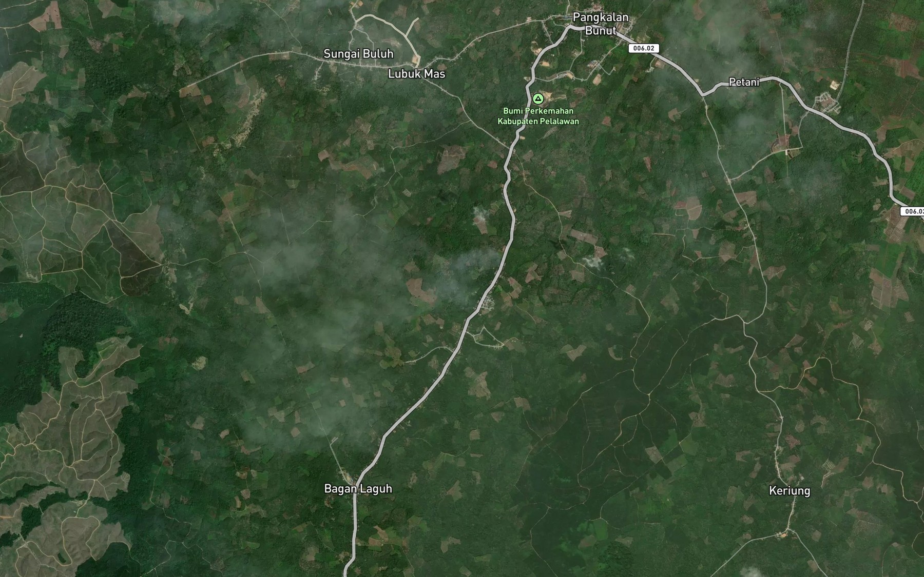 Satellite map of the Sungai Belih