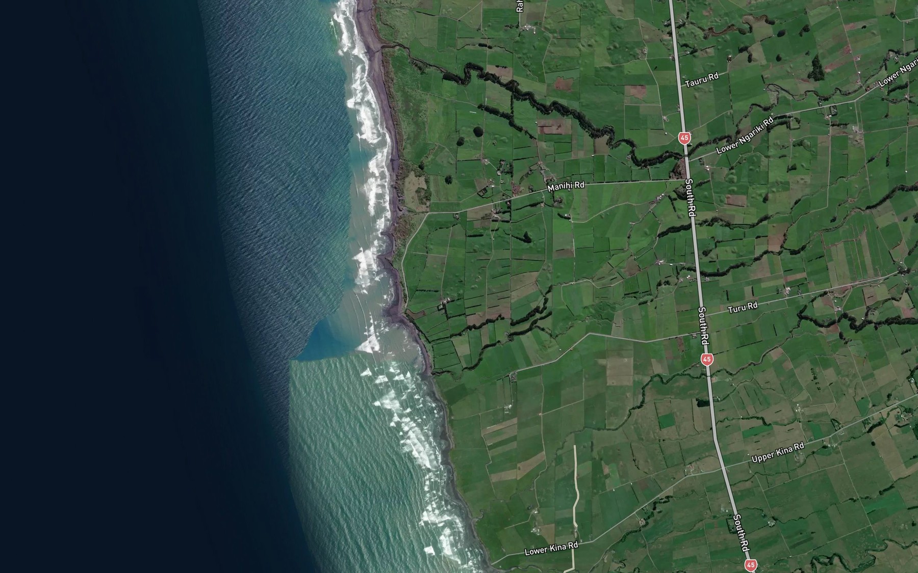 Satellite map of the Tangihapu Stream