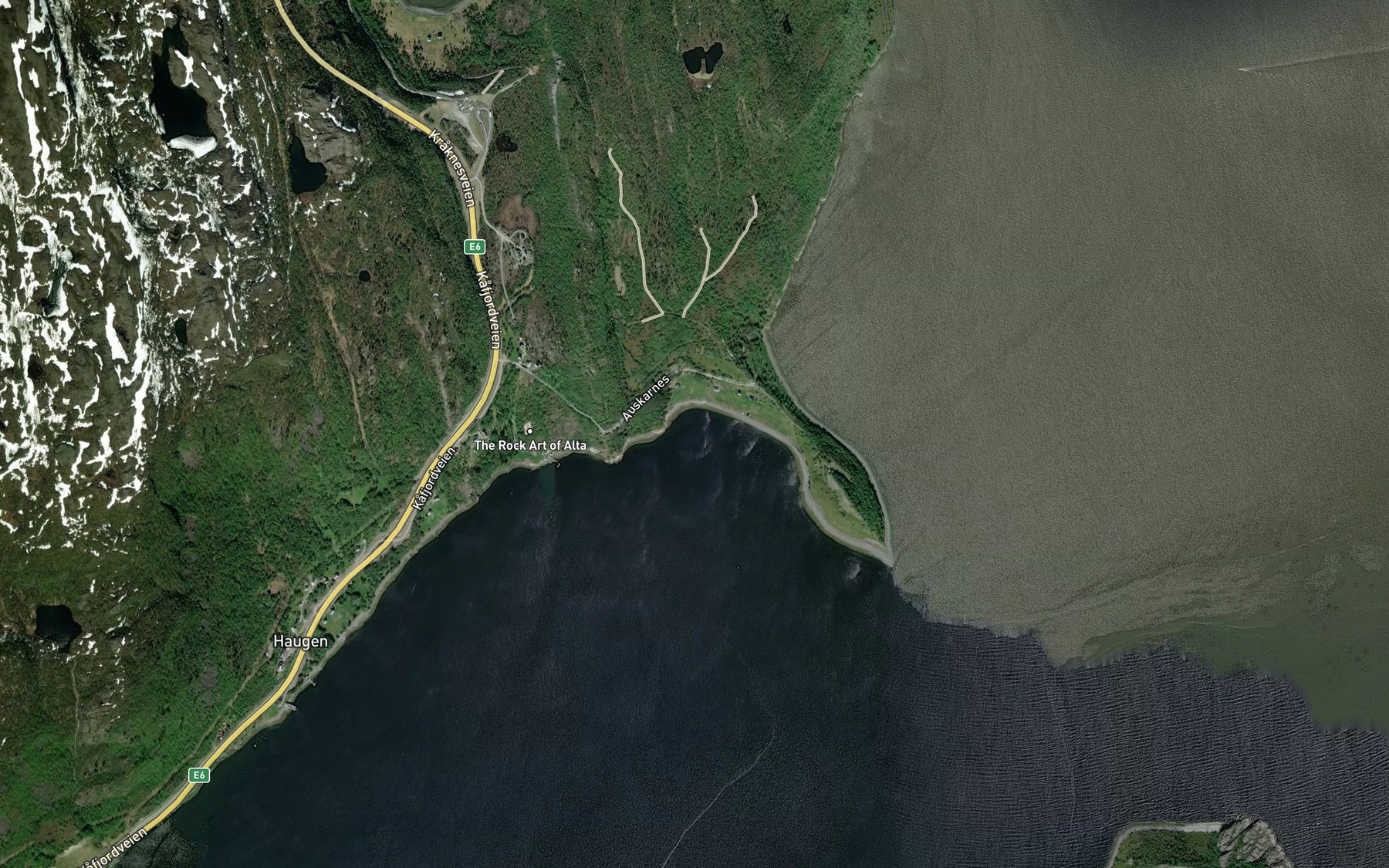 Satellite map of the Auskarnesbukta