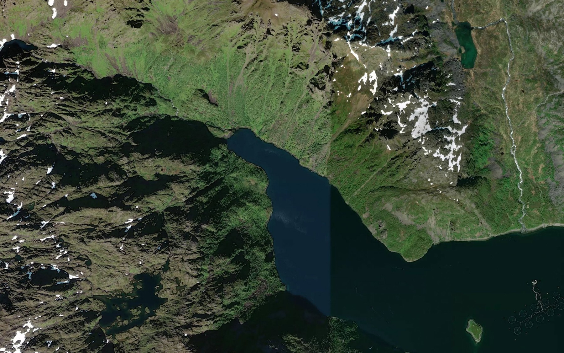 Satellite map of the Olderfjorden