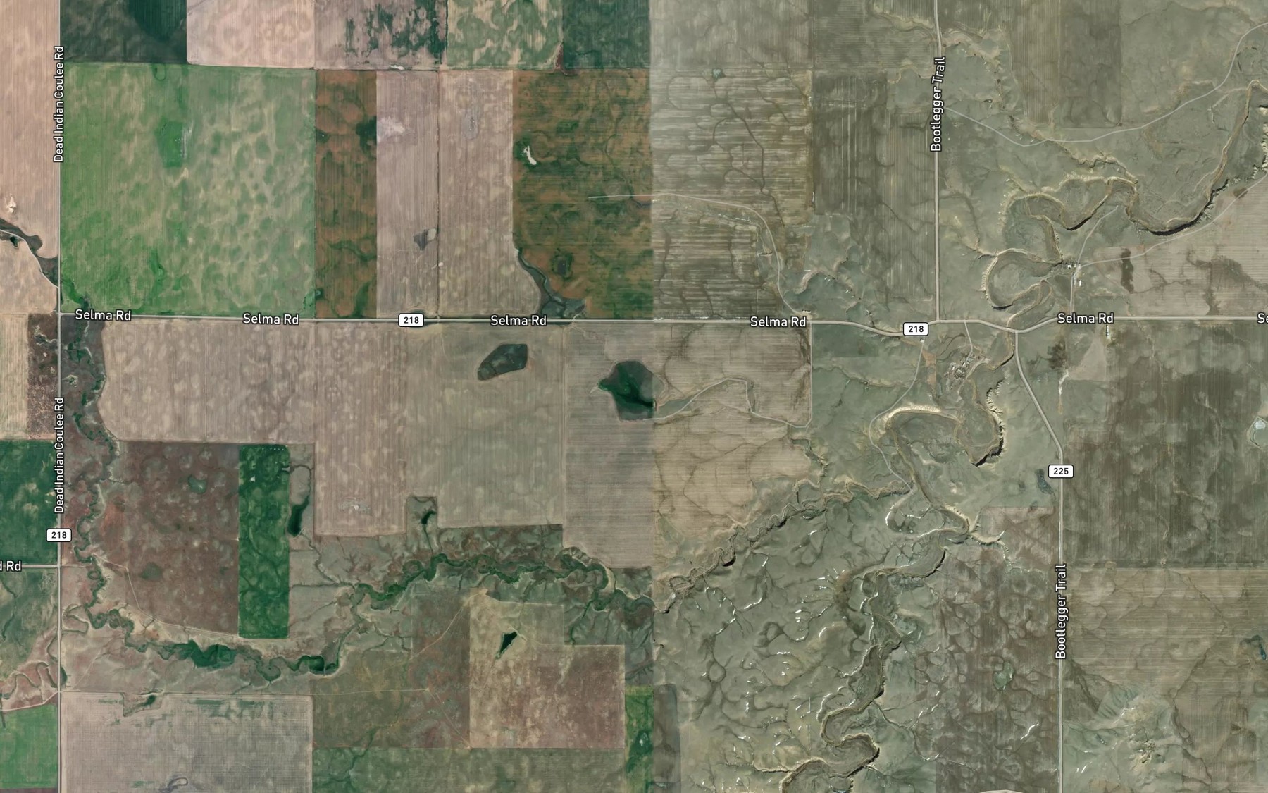 Satellite map of the Hollandsworth Reservoir