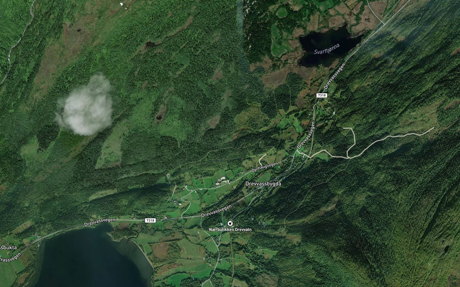 Satellite map of the Krokbekken