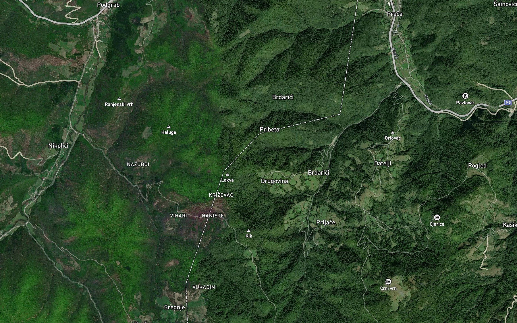 Satellite map of the Radesa