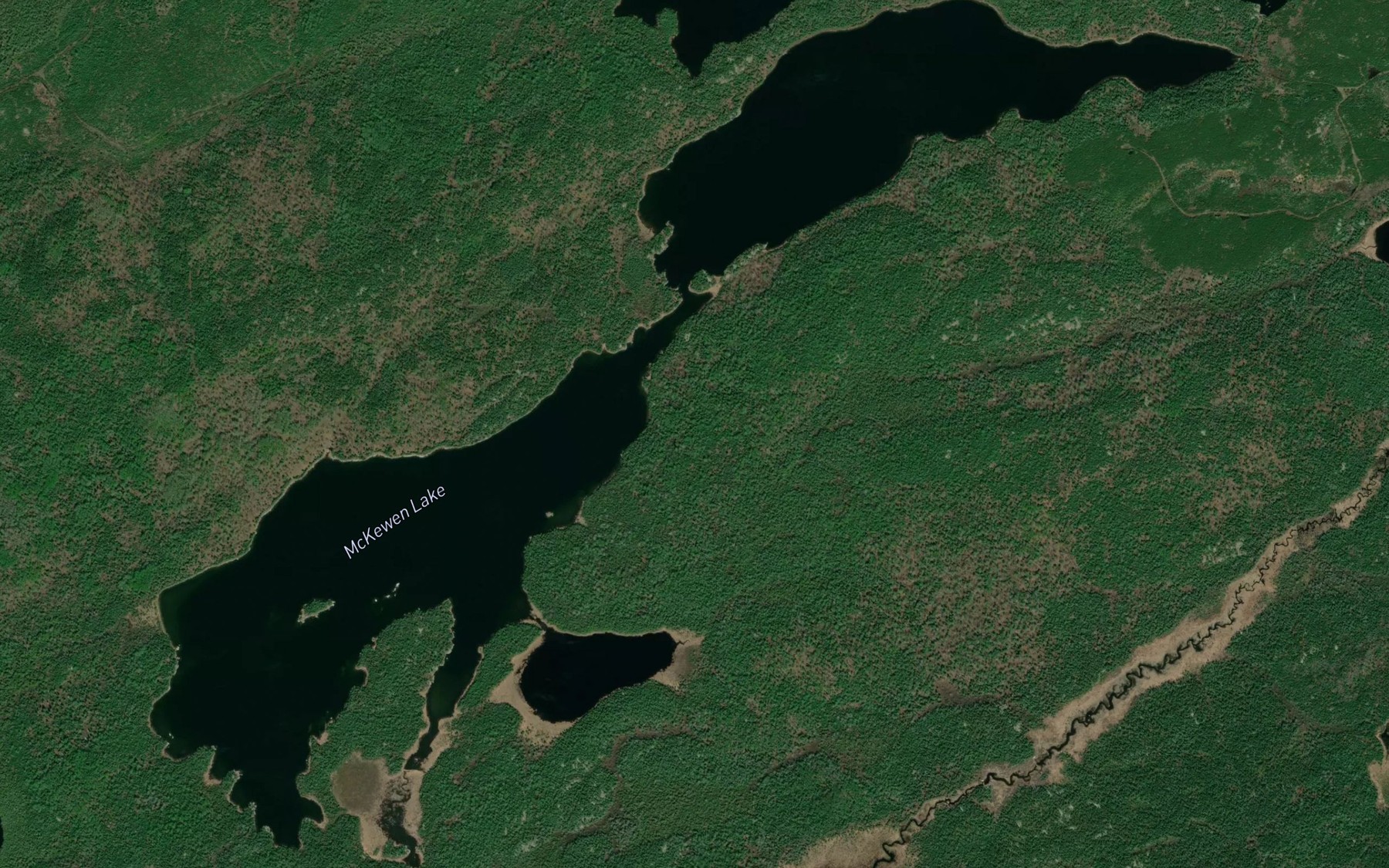 Satellite map of the McKewen Lake