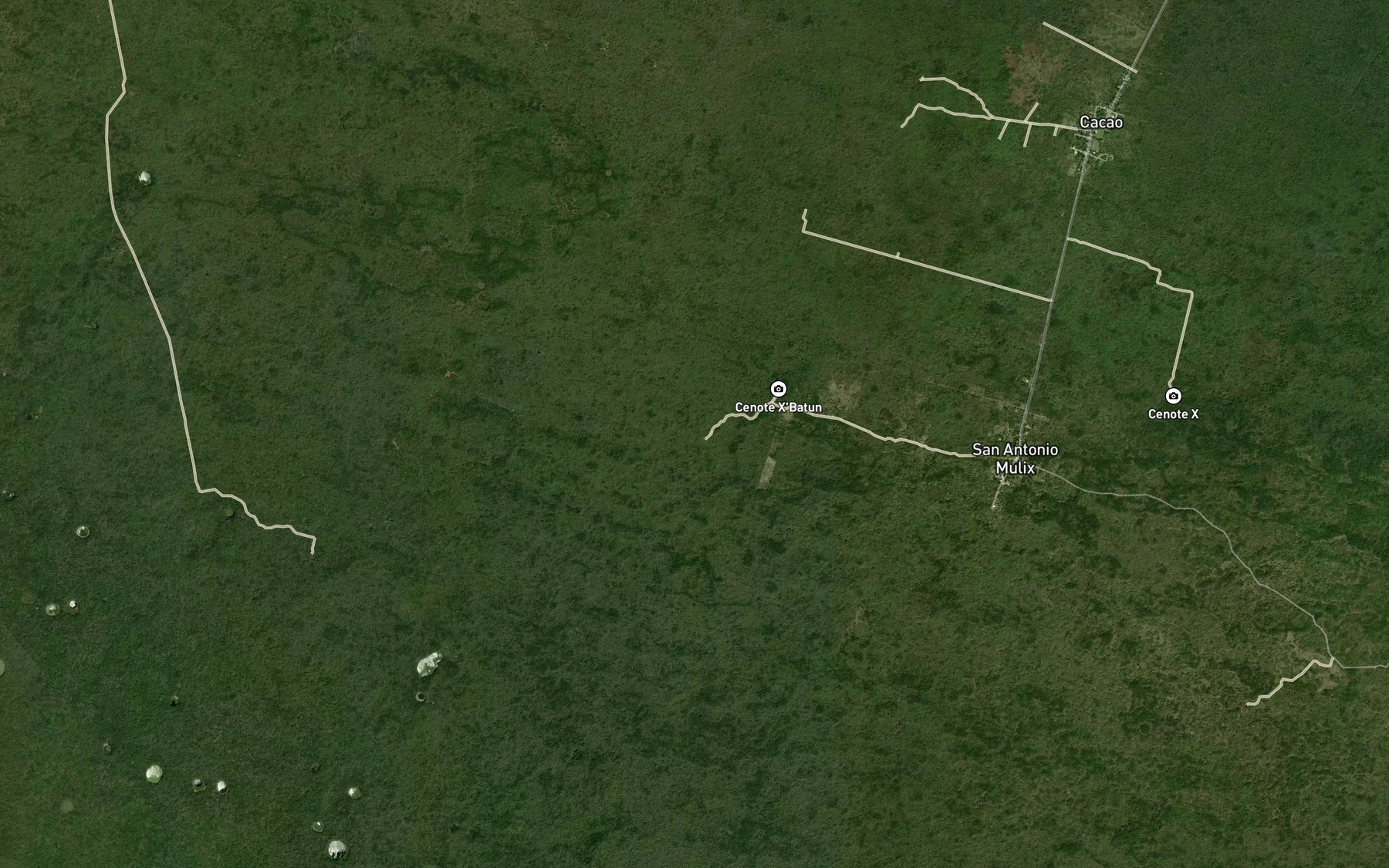 Satellite map of the Cenote Dzonbacal
