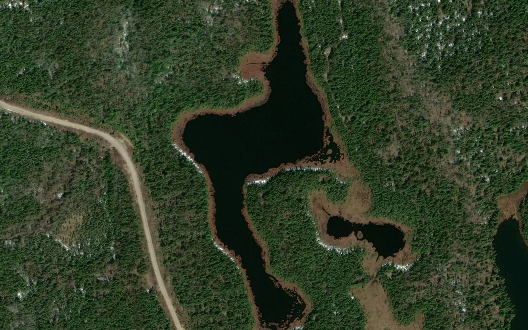 Satellite map of the Lac Bizarre