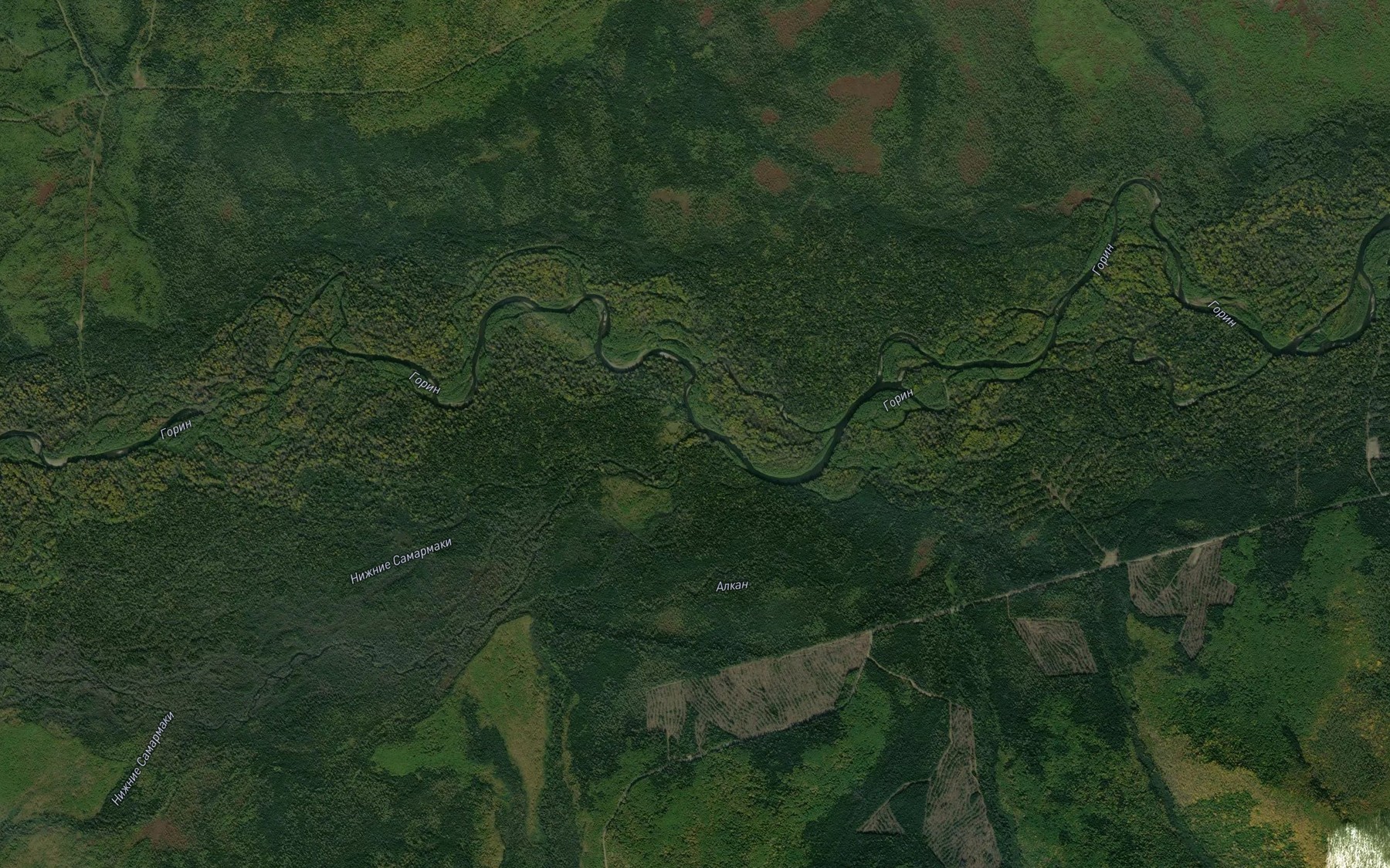Satellite map of the Nizhniye Samarmaki