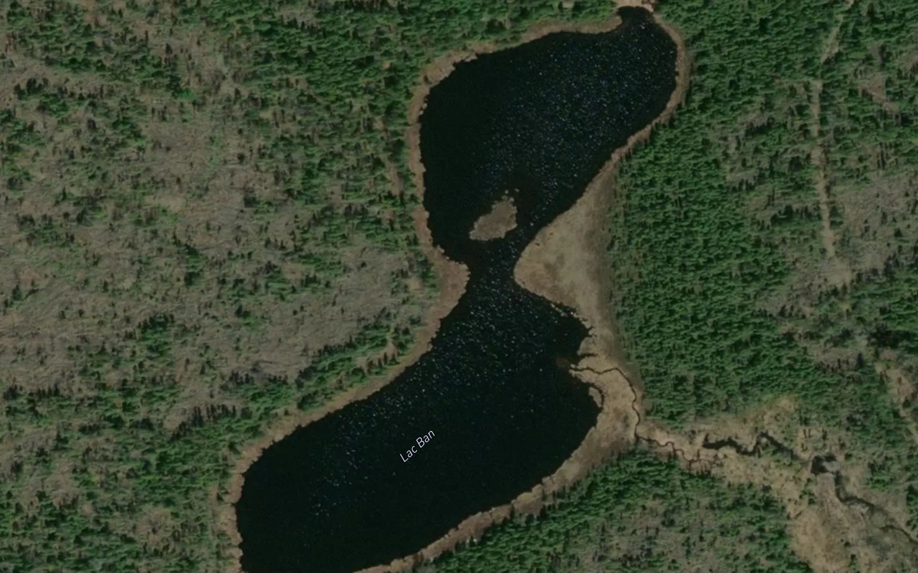 Satellite map of the Lac Ban