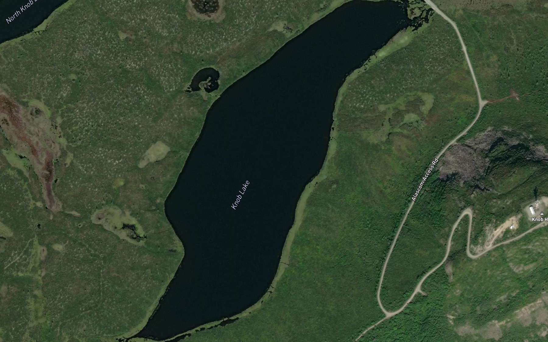 Satellite map of the Knob Lake