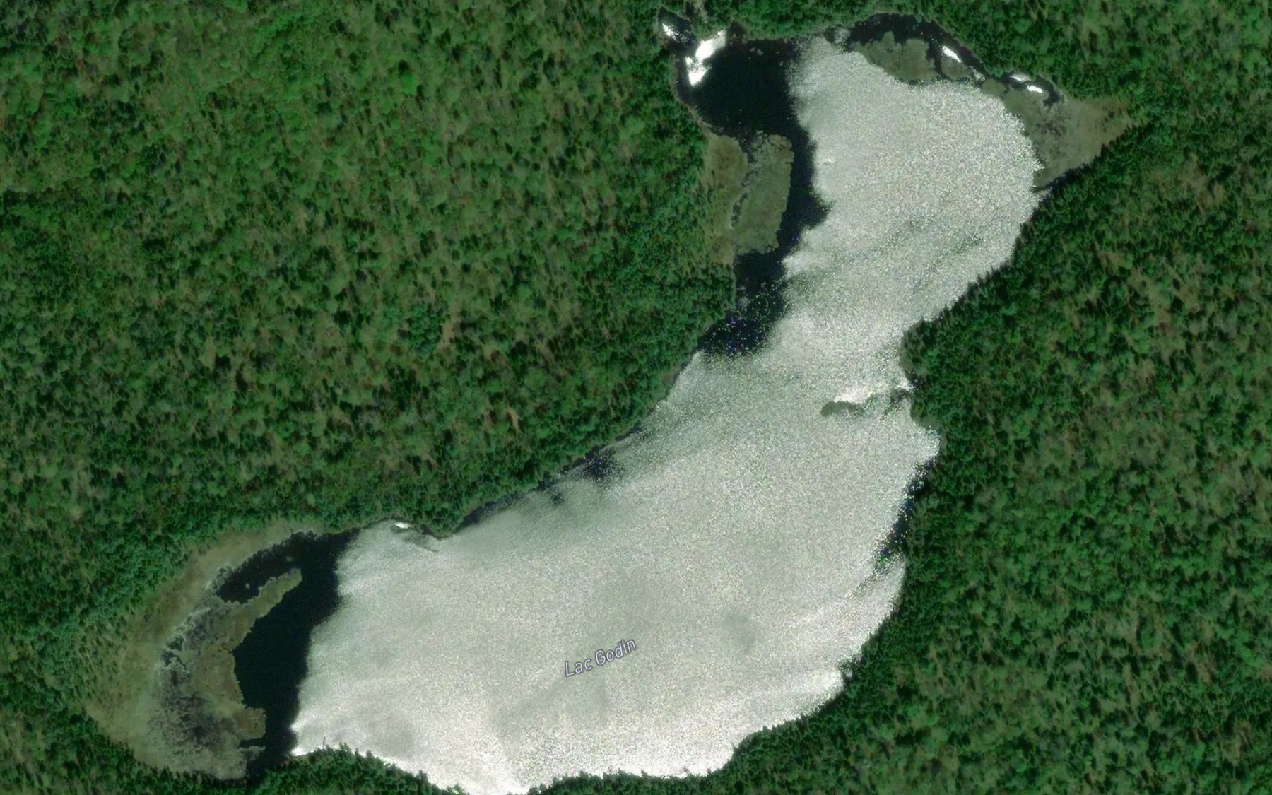 Satellite map of the Lac Godin