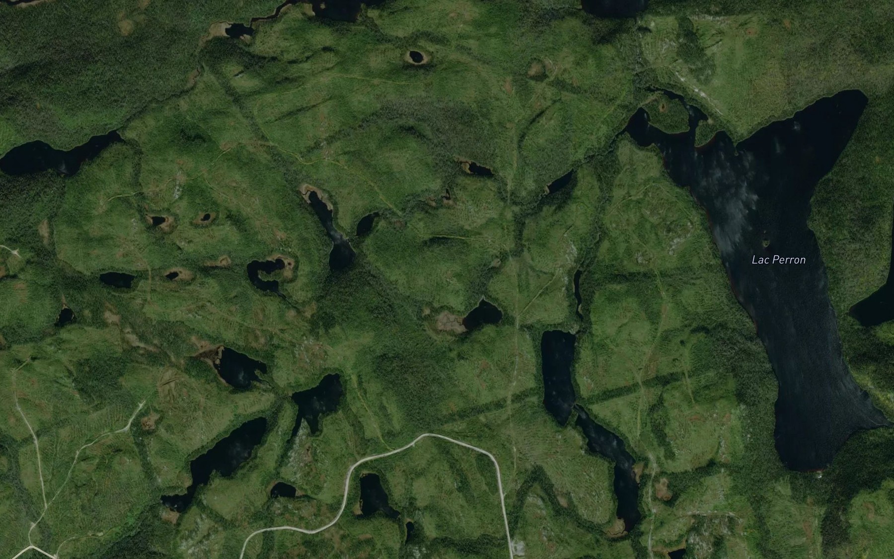 Satellite map of the Lac Perron