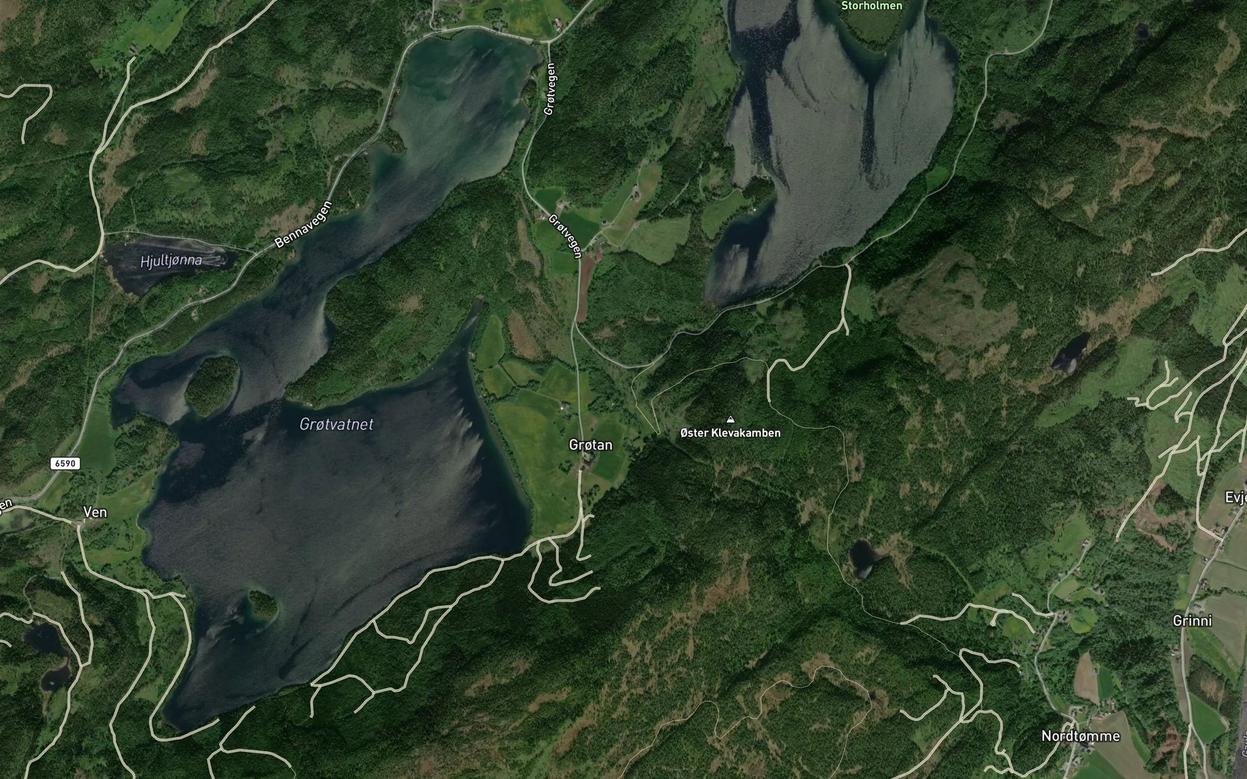 Satellite map of the Bennabekken