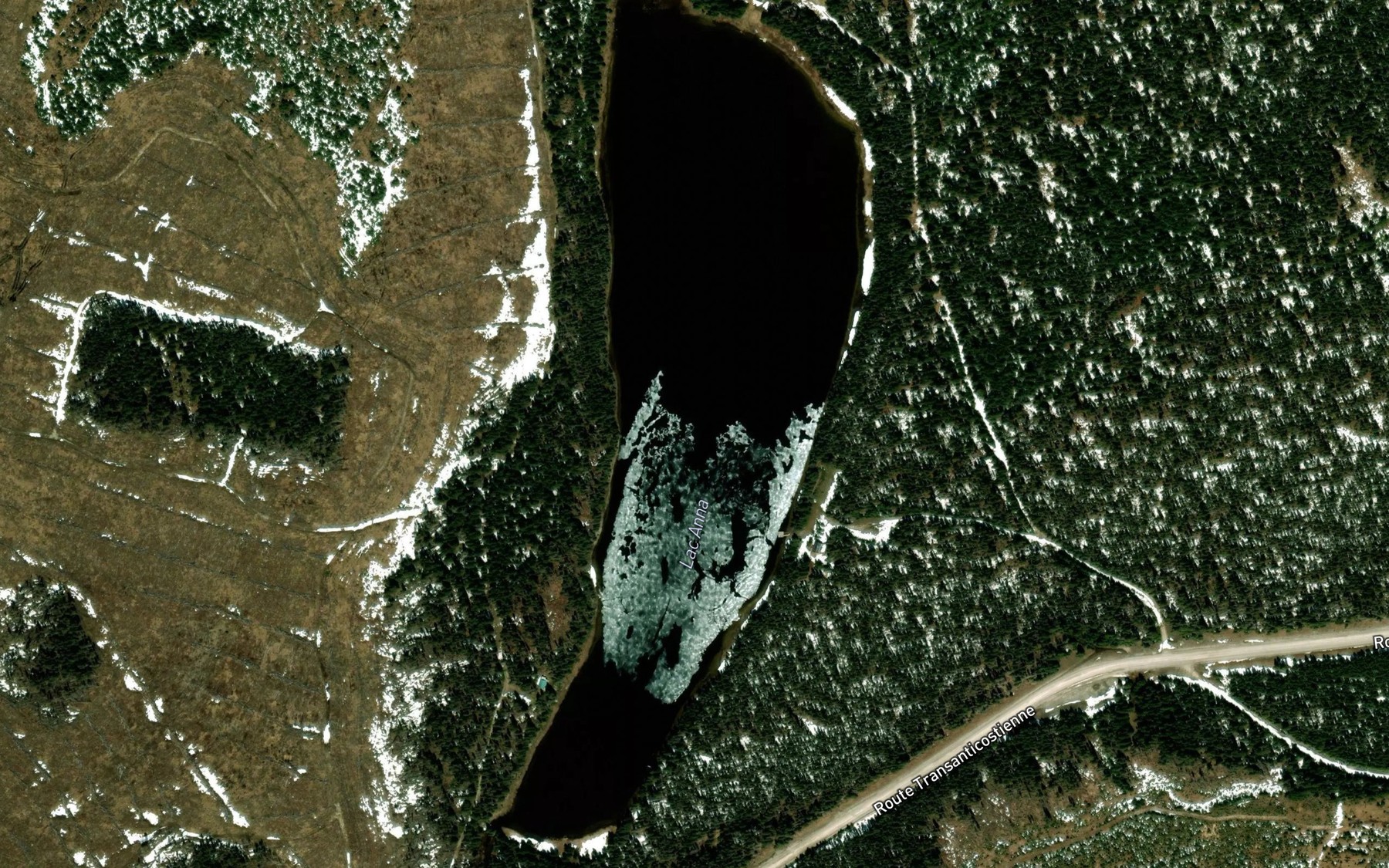 Satellite map of the Lac Anna