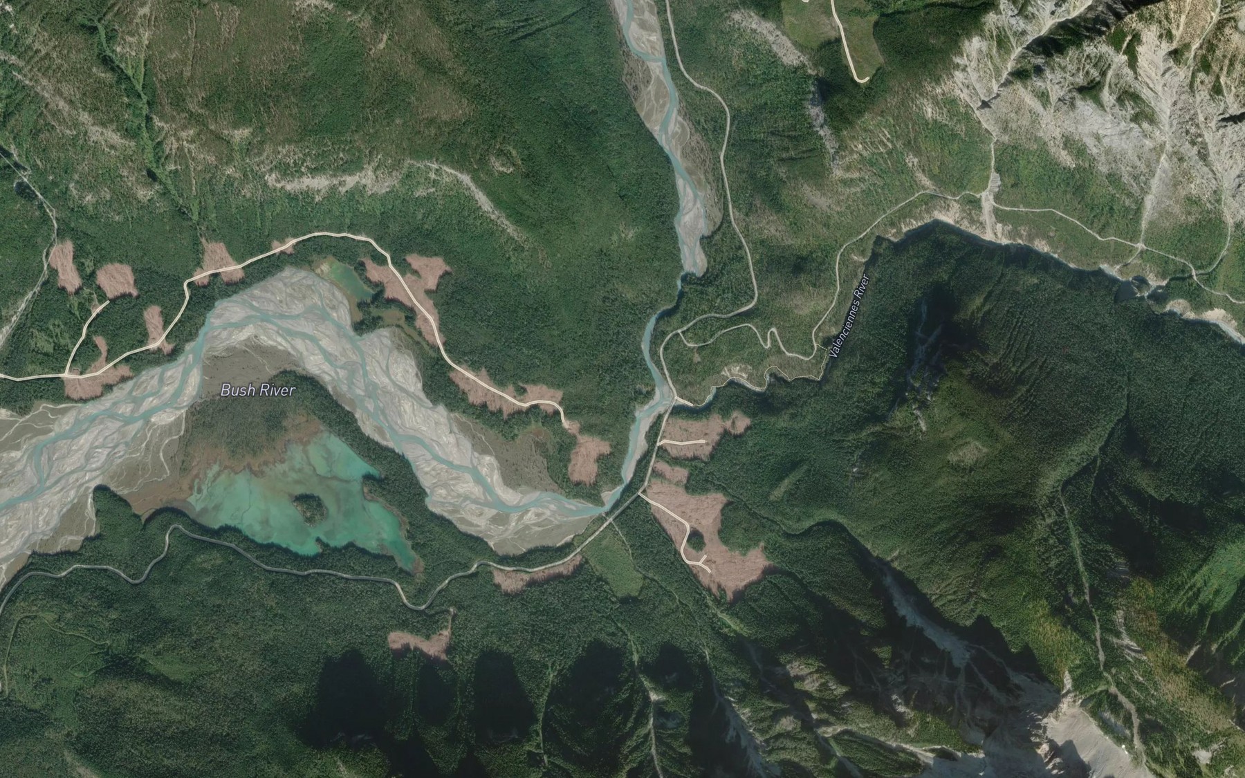 Satellite map of the Valenciennes River