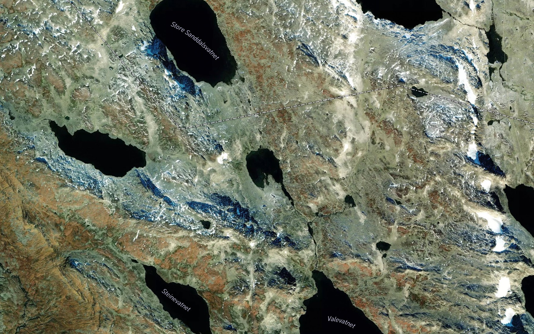 Satellite map of the Rundtjorne