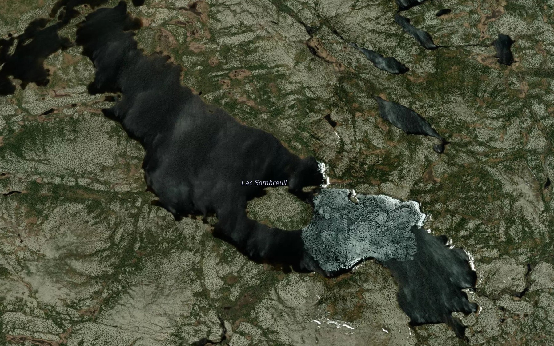 Satellite map of the Lac Sombreuil