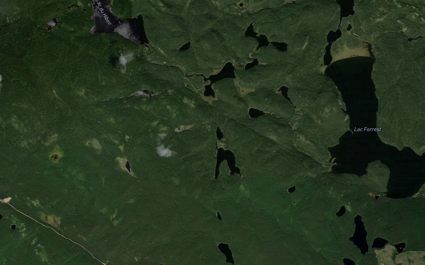 Satellite map of the Lac Bertha