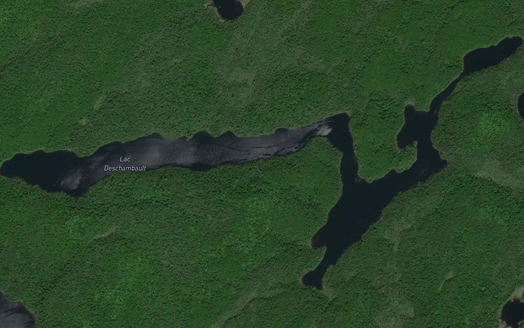 Satellite map of the Lac Deschambault