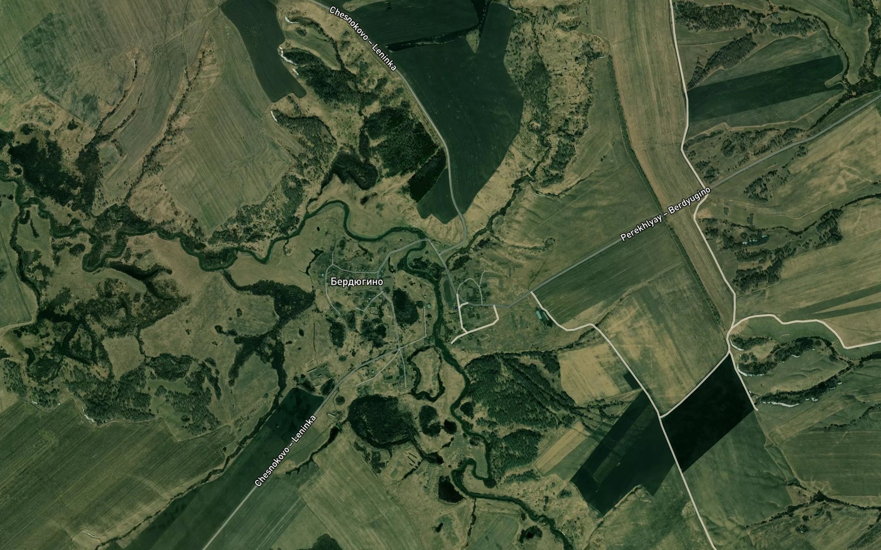Satellite map of the Ushatikha
