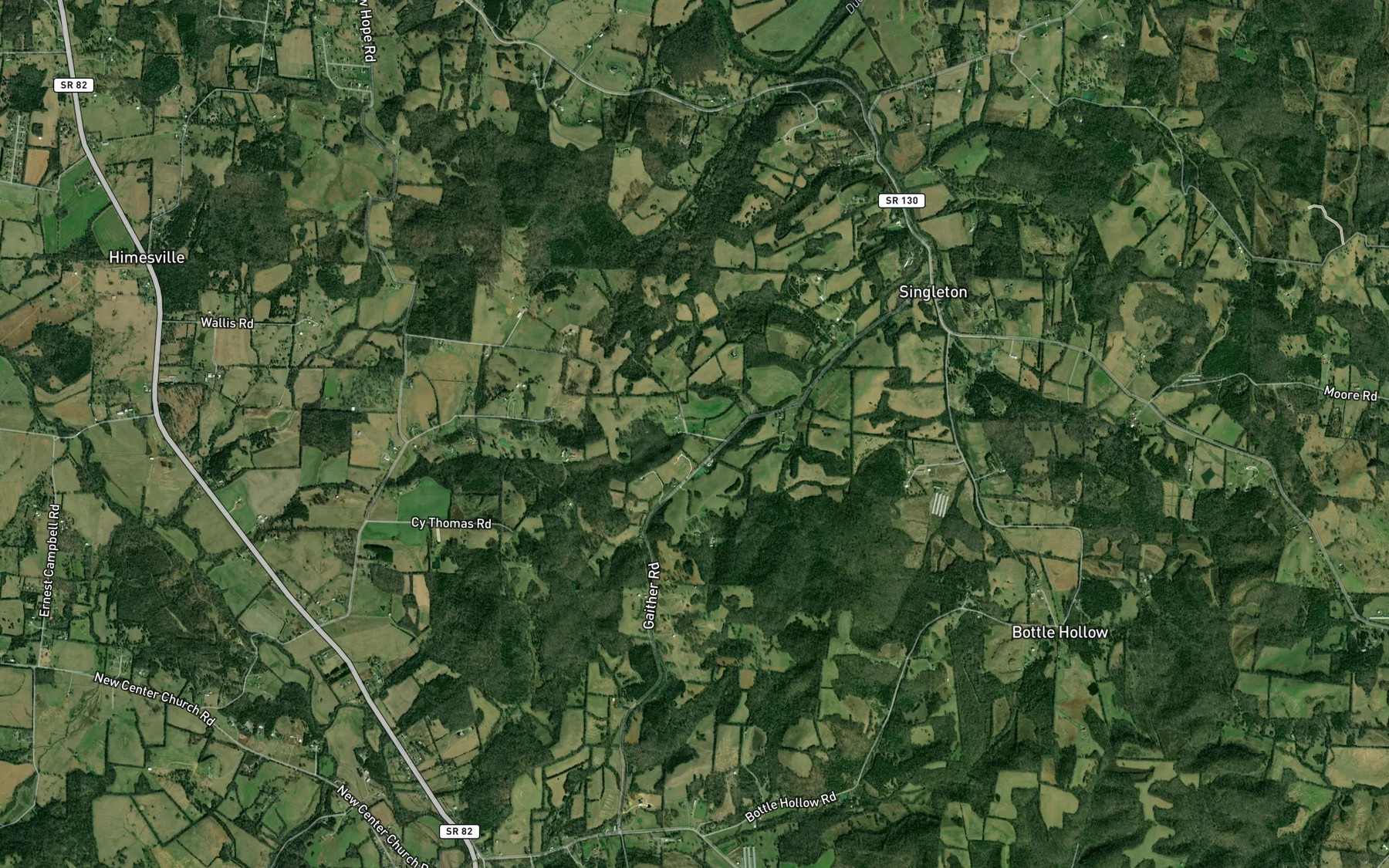 Satellite map of the McKing Spring
