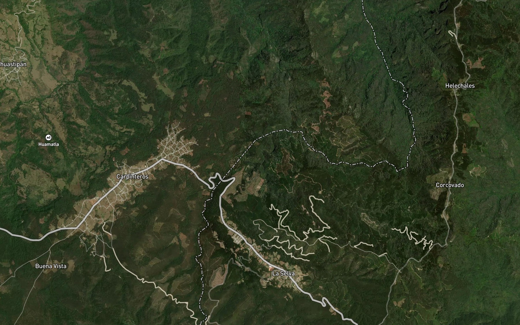 Satellite map of the Michapa