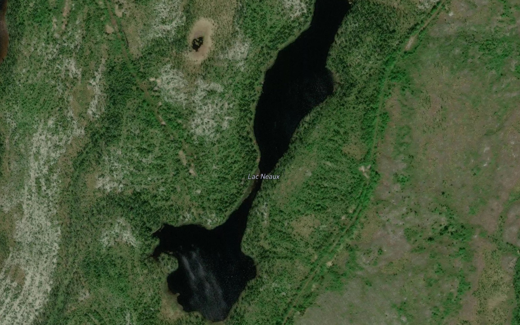 Satellite map of the Lac Neaux