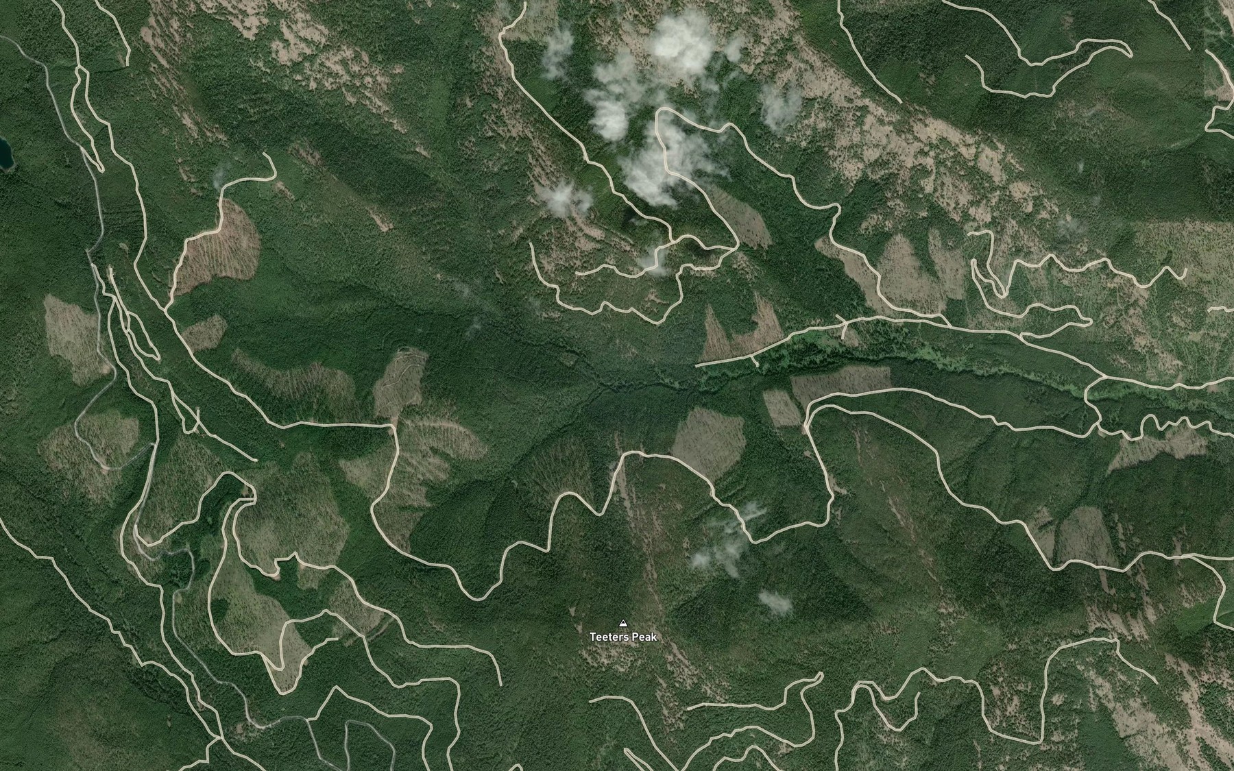 Satellite map of the South Fork Miller Creek