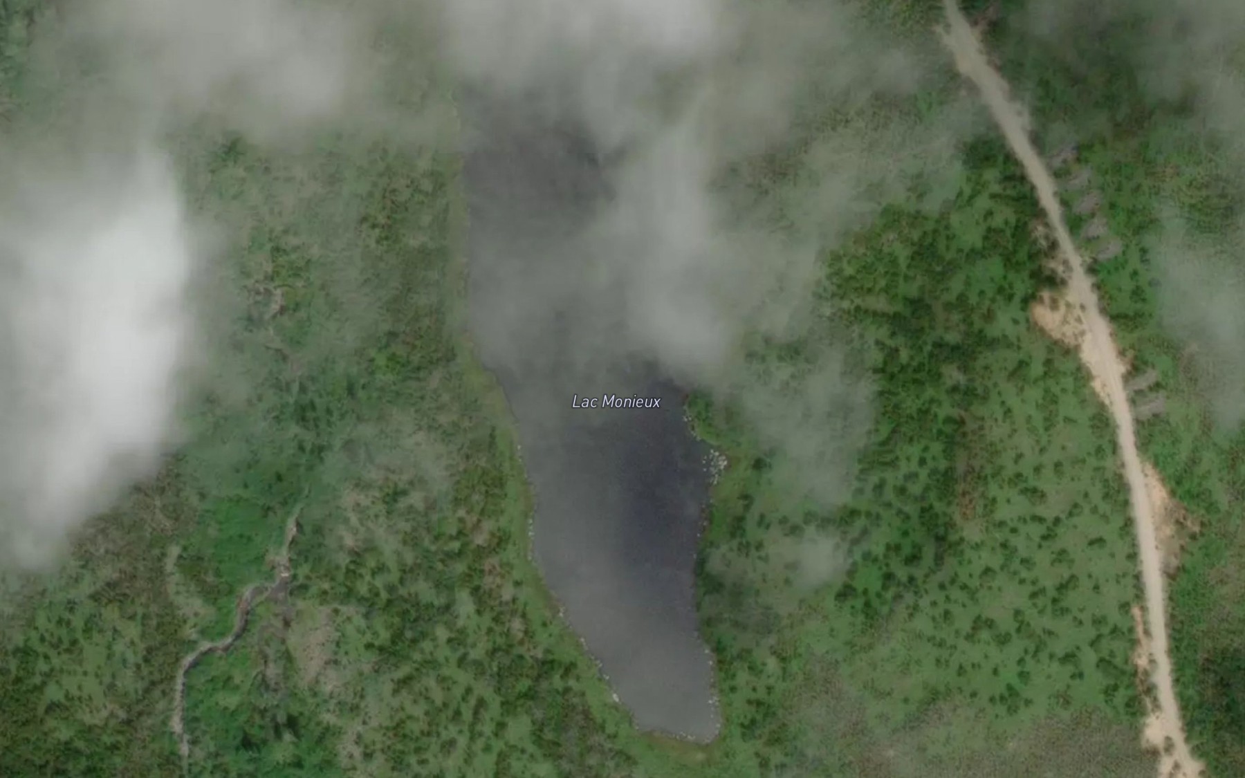Satellite map of the Lac Monieux