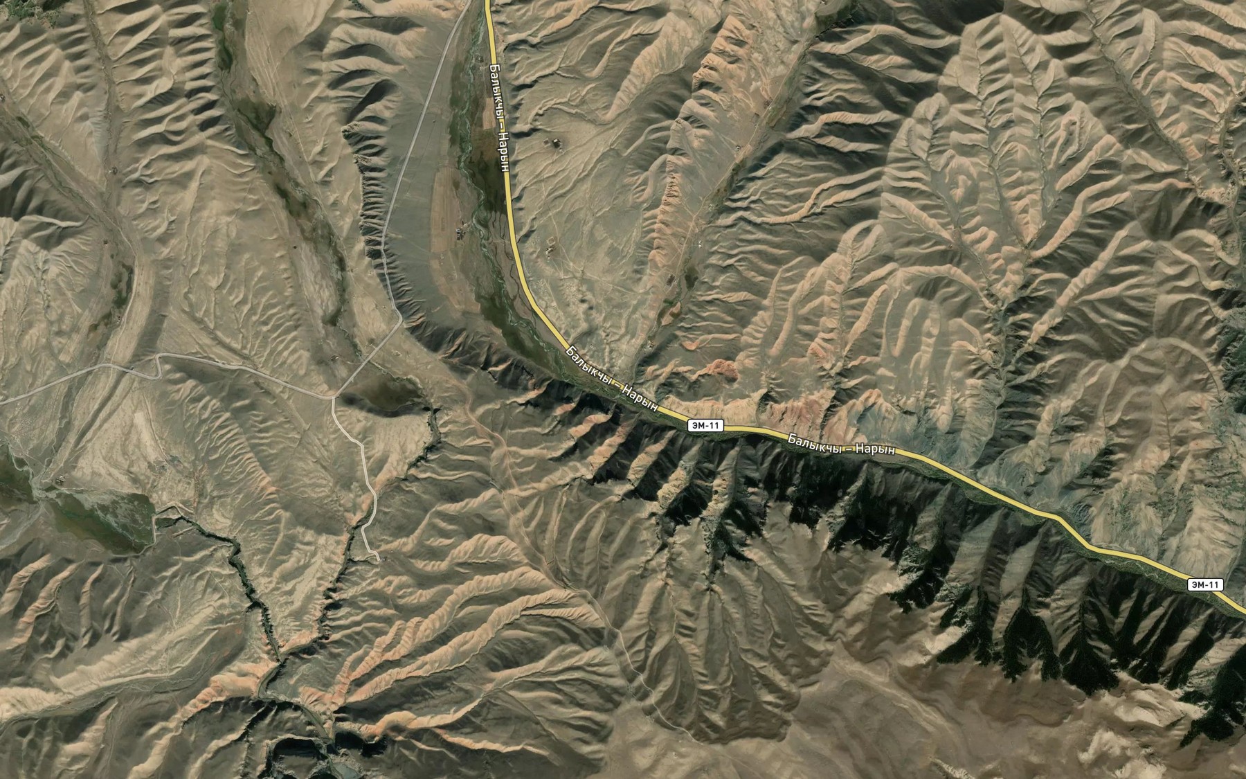 Satellite map of the Sarybulak