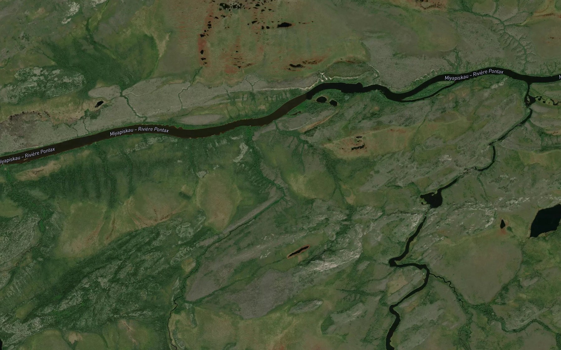 Satellite map of the Ruisseau Kanutamatinau