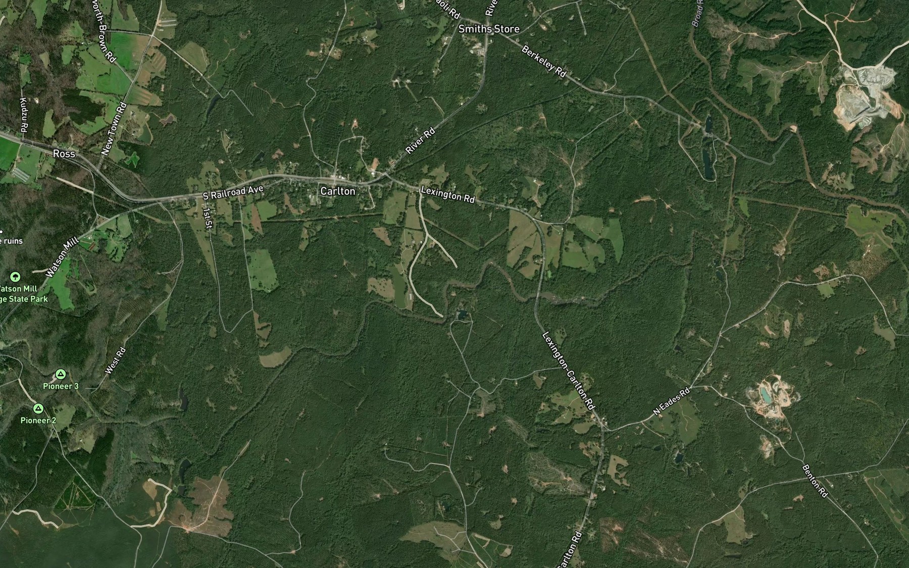 Satellite map of the Witcher Shoals