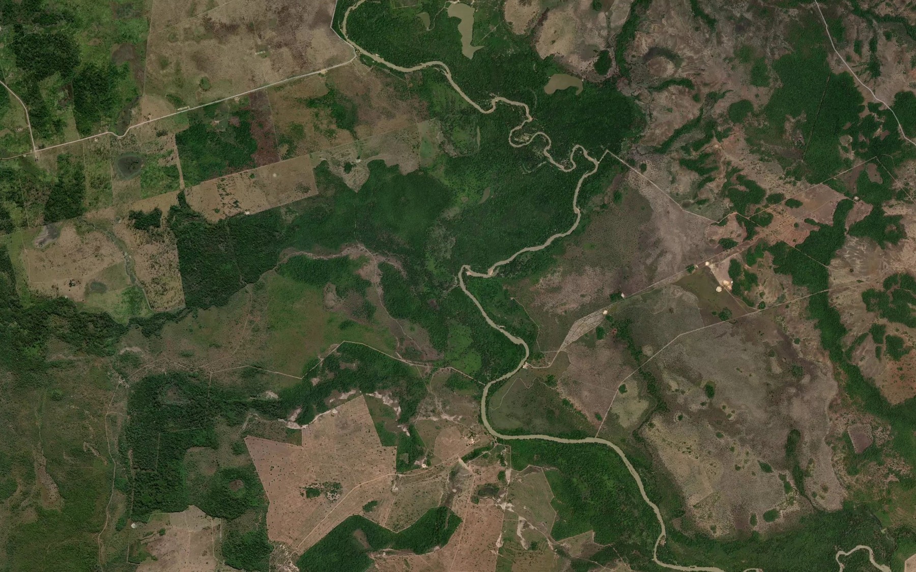 Satellite map of the Ribeirao dos Porcos