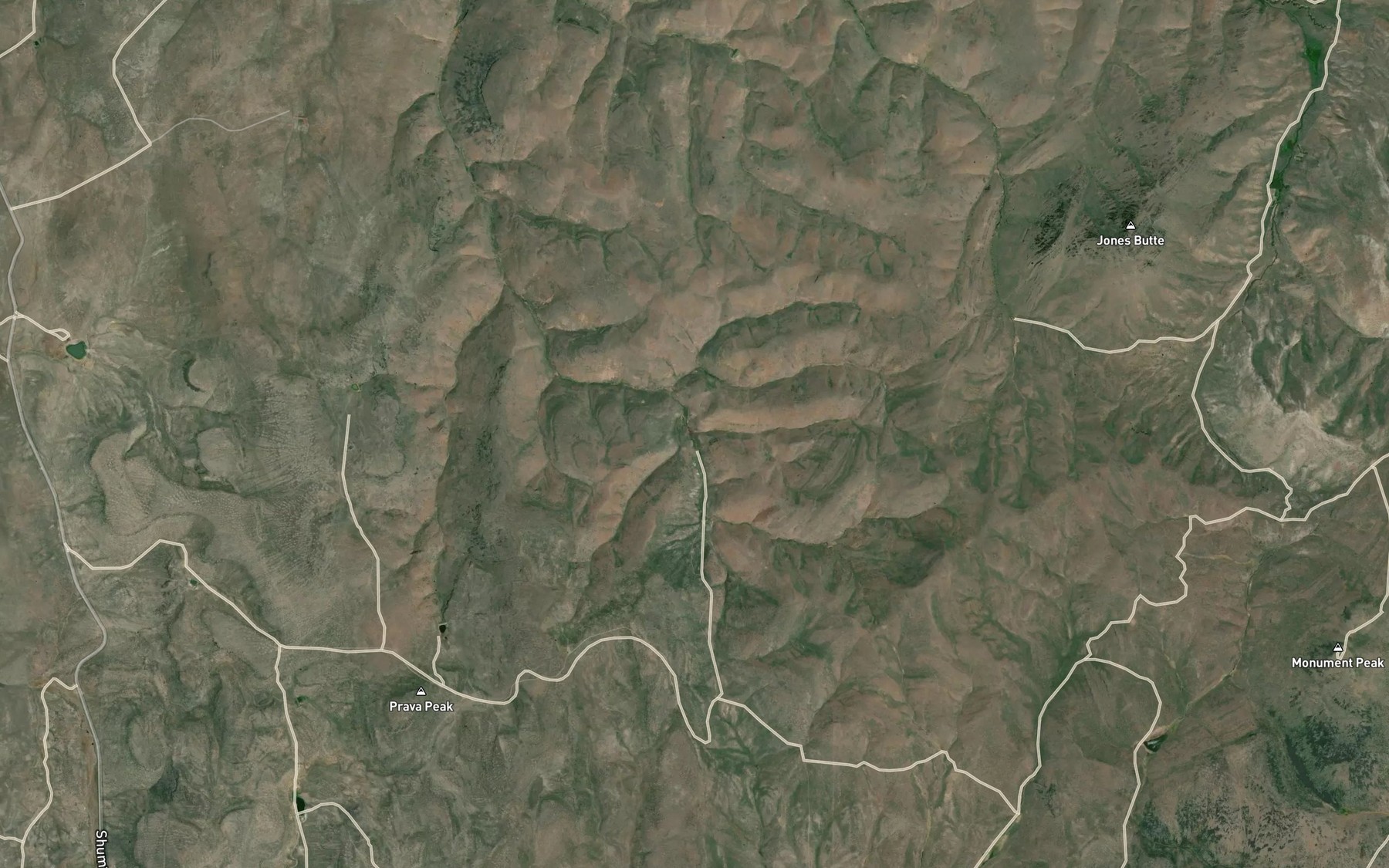 Satellite map of the Twin Tank Spring