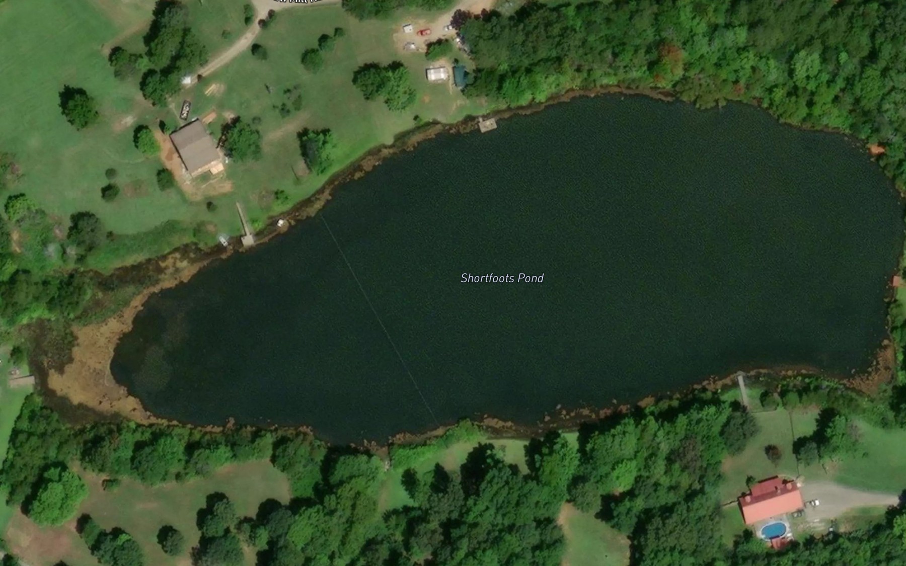 Satellite map of the Shortfoots Pond