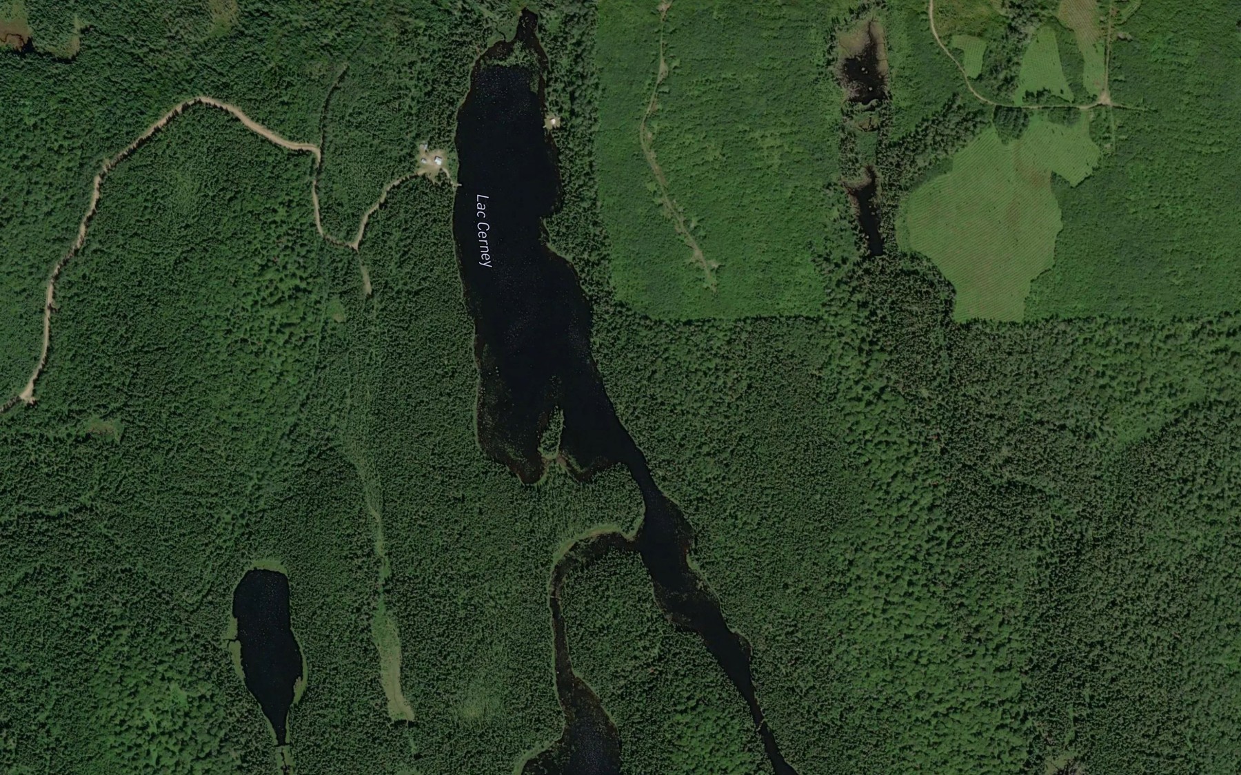 Satellite map of the Lac Cerney