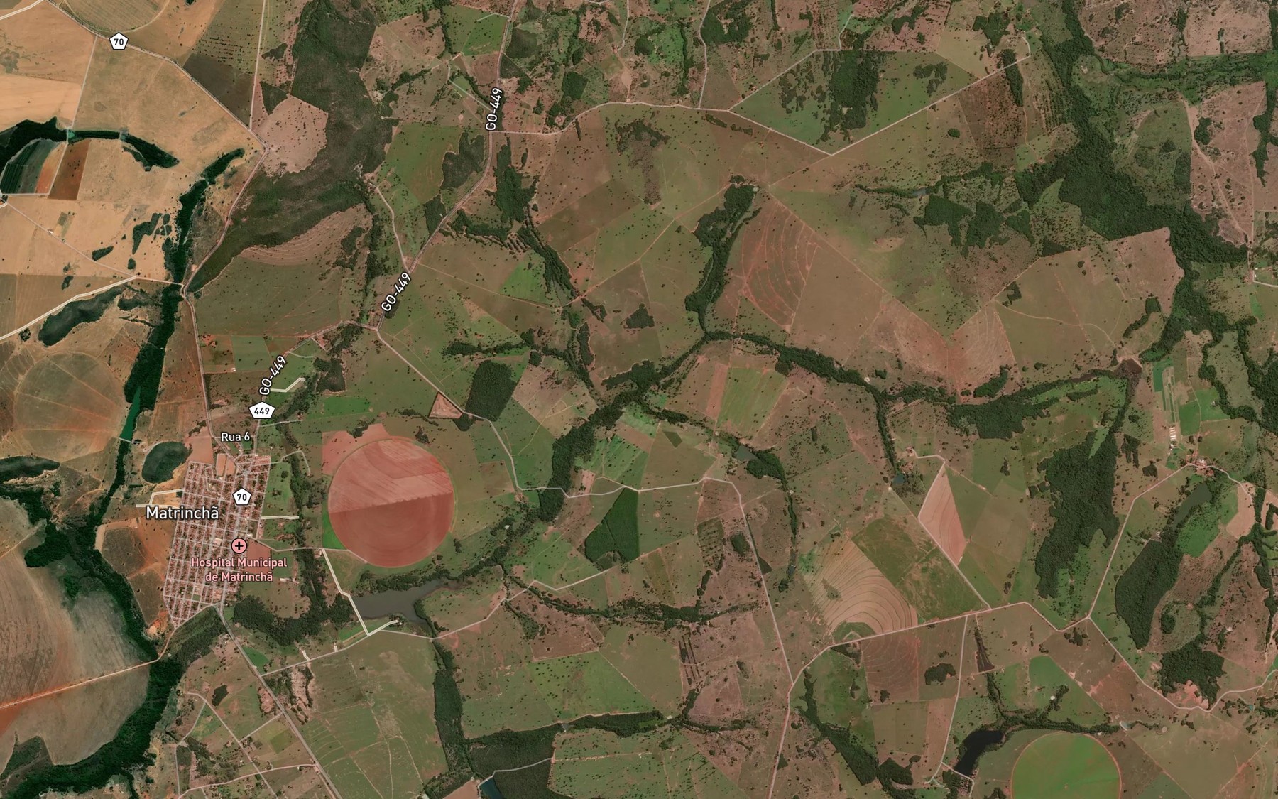 Satellite map of the Corrego da Candonga